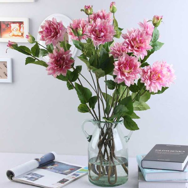 artificial fake flowers dahlia 3 heads silk flower long branch leaves for wedding bridal bouquet home garden decoration decorative & wreaths
artificial fake flowers dahlia 3 heads silk flower long branch leaves for wedding bridal bouquet home garden decoration decorative & wreaths