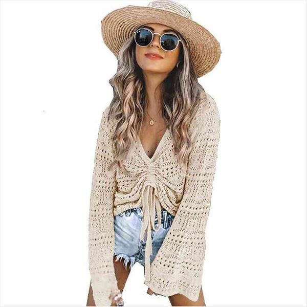 womens hollow v-neck flare sleeve women sweaters knitting pullover fashion knit, White;black
womens hollow v-neck flare sleeve women sweaters knitting pullover fashion knit, White;black