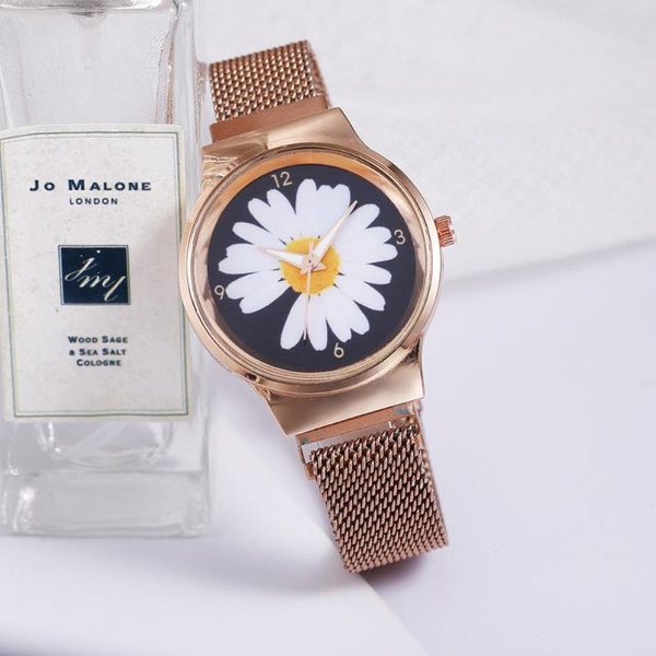 wristwatches fashion women's watches magnetic quartz clock ladies watch small daisy bracelet female milan strap, Slivery;brown
wristwatches fashion women's watches magnetic quartz clock ladies watch small daisy bracelet female milan strap, Slivery;brown