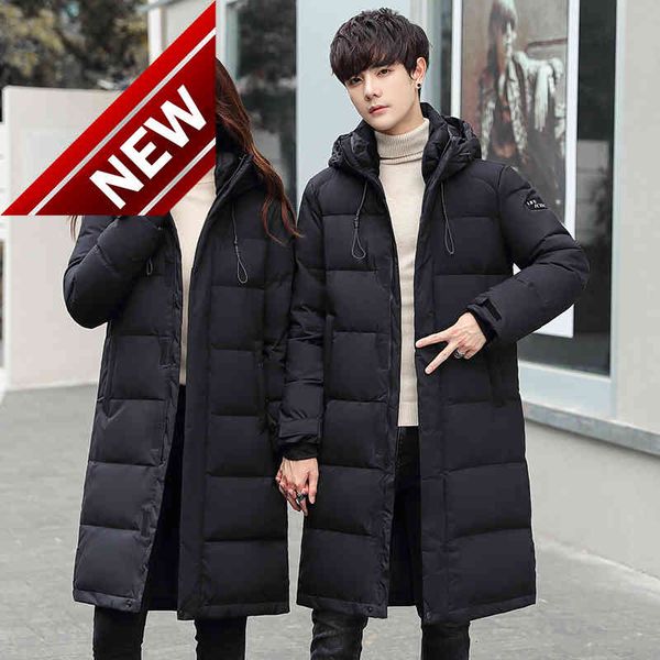 2021 men's down jacket long coat winter version thickened brand overalls hooded white duck warm lovers, Black
2021 men's down jacket long coat winter version thickened brand overalls hooded white duck warm lovers, Black