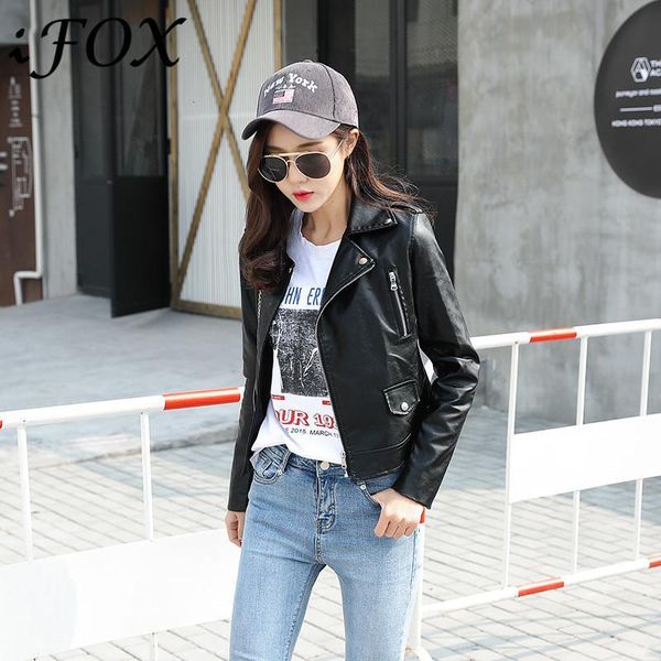 Women's Leather & Faux Autumn Turn-down Collar Jackets Coats Women Motorcycle Biker Jacket Fashion White Black Long Sleeve PRKM
Women's Leather & Faux Autumn Turn-down Collar Jackets Coats Women Motorcycle Biker Jacket Fashion White Black Long Sleeve PRKM