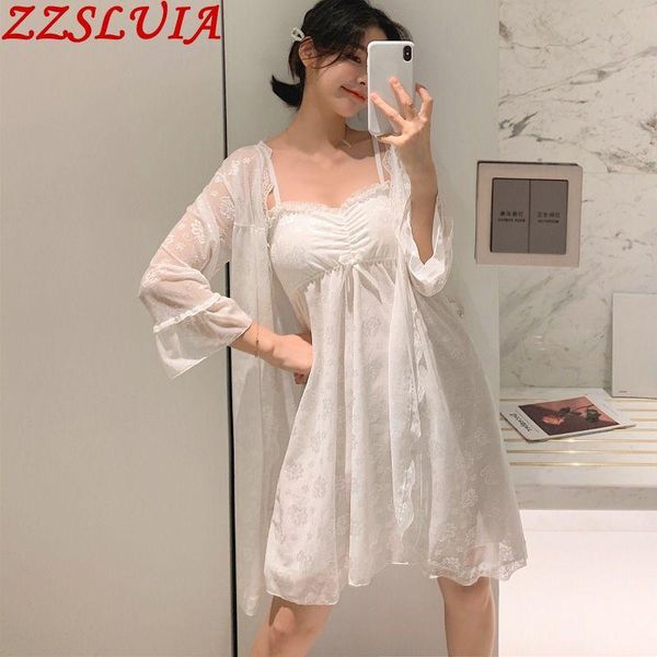 lace designer 2 pieces nightgown suits cute sling dress with chest pad+robes sleepwear robe set homewear clothing women's, Black;red 
lace designer 2 pieces nightgown suits cute sling dress with chest pad+robes sleepwear robe set homewear clothing women's, Black;red