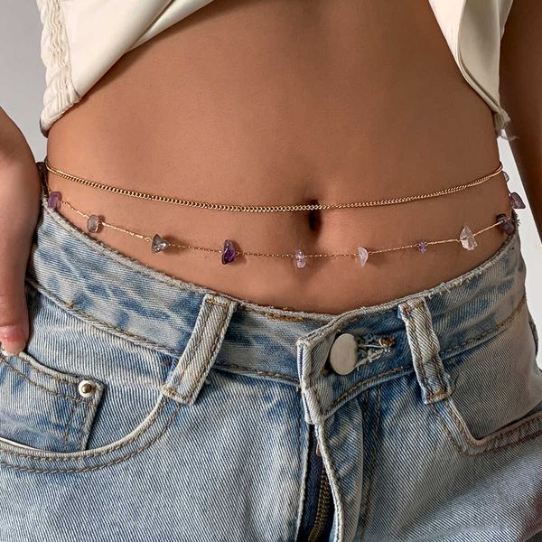 ingesight.z 2pcs/set natural stone harness belly waist chain bikini for women gold color link chain body jewelry nightclub p0811, Silver
ingesight.z 2pcs/set natural stone harness belly waist chain bikini for women gold color link chain body jewelry nightclub p0811, Silver