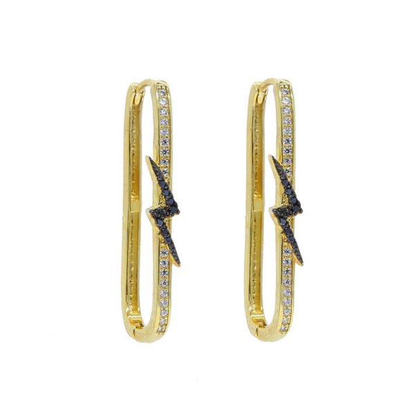 hoop & huggie rose gold color micro pave 5a white black cubic zirconia cz light bolt charm retangle earring summer, Golden;silver
hoop & huggie rose gold color micro pave 5a white black cubic zirconia cz light bolt charm retangle earring summer, Golden;silver