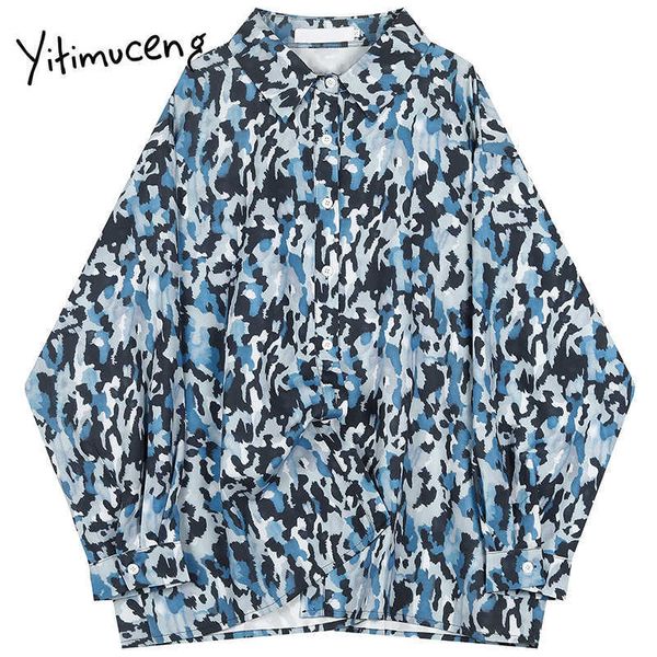 yitimuceng camouflage leopard blouse women button shirts loose spring long sleeve turn-down collar single breasted 210601, White
yitimuceng camouflage leopard blouse women button shirts loose spring long sleeve turn-down collar single breasted 210601, White