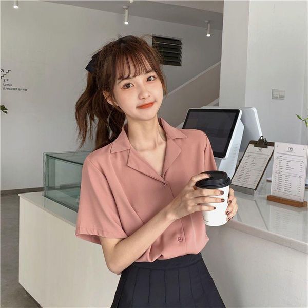 women's jackets suit coat women solid short-sleeved shirt turn collar korean woman jacket summer fashion oversized female casual coats, Black;brown
women's jackets suit coat women solid short-sleeved shirt turn collar korean woman jacket summer fashion oversized female casual coats, Black;brown