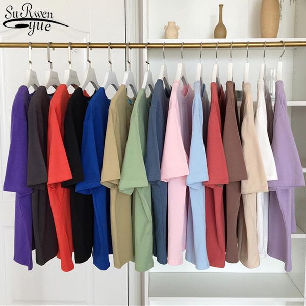 casual 2021 solid summer short sleeve blouses camisetas feminina simple ladies o-neck harajuku s-xl womens clothing 8554 50 women's &, White
casual 2021 solid summer short sleeve blouses camisetas feminina simple ladies o-neck harajuku s-xl womens clothing 8554 50 women's &, White