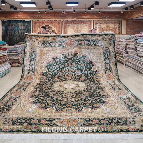 carpets 10'x14' large persian silk rugs classic oriental emerald handmade home carpet (tj250a)
carpets 10'x14' large persian silk rugs classic oriental emerald handmade home carpet (tj250a)