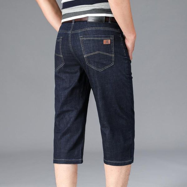 men's jeans summer thin denim shorts straight loose elastic capris middle pants breeches, Blue
men's jeans summer thin denim shorts straight loose elastic capris middle pants breeches, Blue