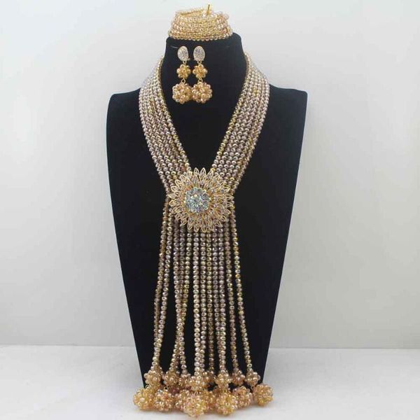 earrings & necklace arrived champagne crystal women necklaces nigerian african wedding beads jewelry set hd8419, Silver
earrings & necklace arrived champagne crystal women necklaces nigerian african wedding beads jewelry set hd8419, Silver