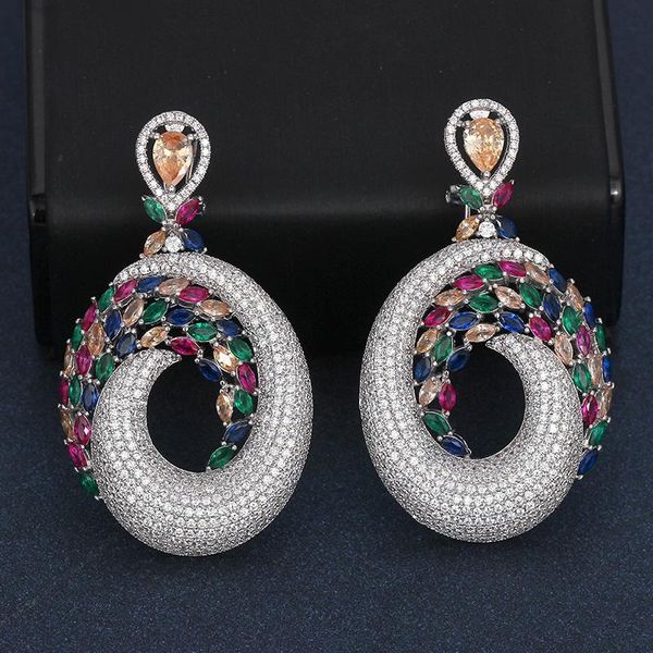 dangle & chandelier bride talk luxury cubic zirconia colored stones women statement round drop earrings wedding party bridal finger jewelry, Silver
dangle & chandelier bride talk luxury cubic zirconia colored stones women statement round drop earrings wedding party bridal finger jewelry, Silver