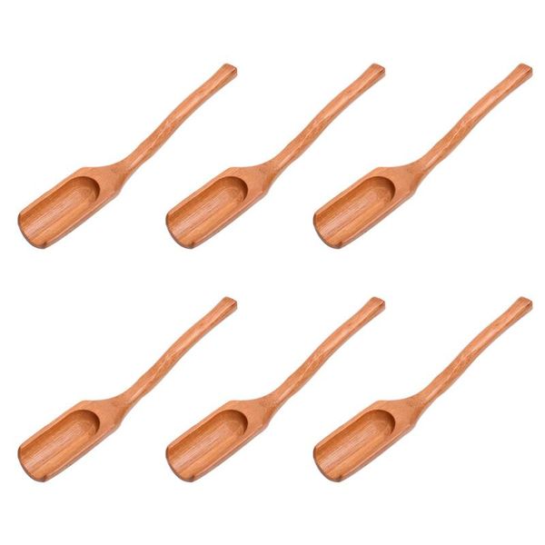 spoons 6pcs bamboo tea long handle scoops curved shovels (assorted color) 
spoons 6pcs bamboo tea long handle scoops curved shovels (assorted color)