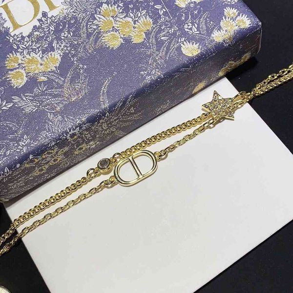 aaa designer jewelry new two in one letter star double layer bracelet women's fashion high version, Silver
aaa designer jewelry new two in one letter star double layer bracelet women's fashion high version, Silver