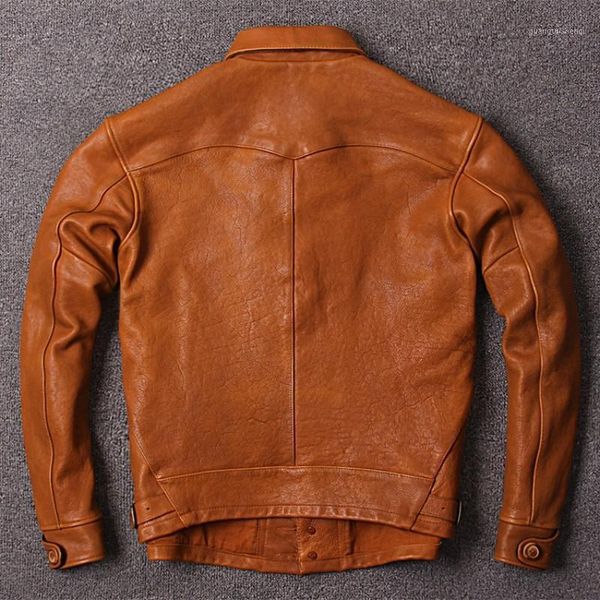 men's leather & faux solid slim vintage genuine jacket mens classic lapel single breasted 100% cowhide real coat fashion man clothes, Black
men's leather & faux solid slim vintage genuine jacket mens classic lapel single breasted 100% cowhide real coat fashion man clothes, Black