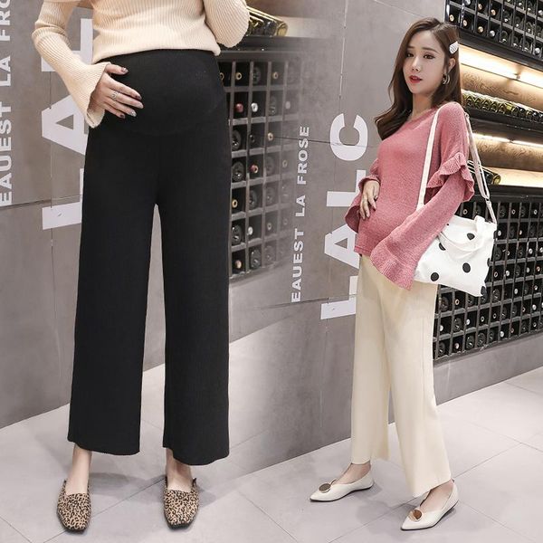 maternity bottoms pregnant women pants 2021 fall knitted wide-leg fashionable mom, White
maternity bottoms pregnant women pants 2021 fall knitted wide-leg fashionable mom, White