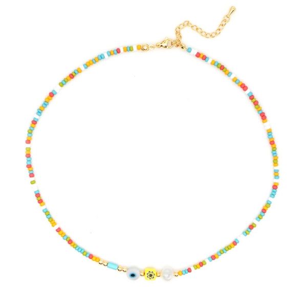 chokers shinus evil eye necklace on neck boho seed beads pearl necklaces for women jewelry 2021 fashion accesorios mujer choker, Golden;silver
chokers shinus evil eye necklace on neck boho seed beads pearl necklaces for women jewelry 2021 fashion accesorios mujer choker, Golden;silver