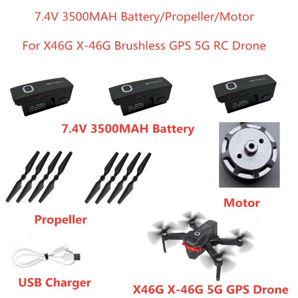 1pcs or 2pcs 7.4v 3500mah rechargeable battery for x46g x-46g brushless 5g gps wifi fpv rc drone x46g x-46g battery spare parts
1pcs or 2pcs 7.4v 3500mah rechargeable battery for x46g x-46g brushless 5g gps wifi fpv rc drone x46g x-46g battery spare parts