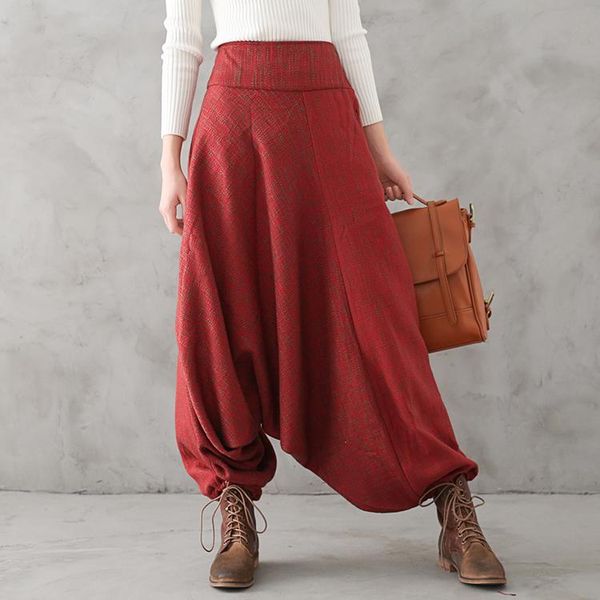 women's pants & capris 19 autumn winter thickness linen style good quality female trousers cross plus size pant, Black;white
women's pants & capris 19 autumn winter thickness linen style good quality female trousers cross plus size pant, Black;white