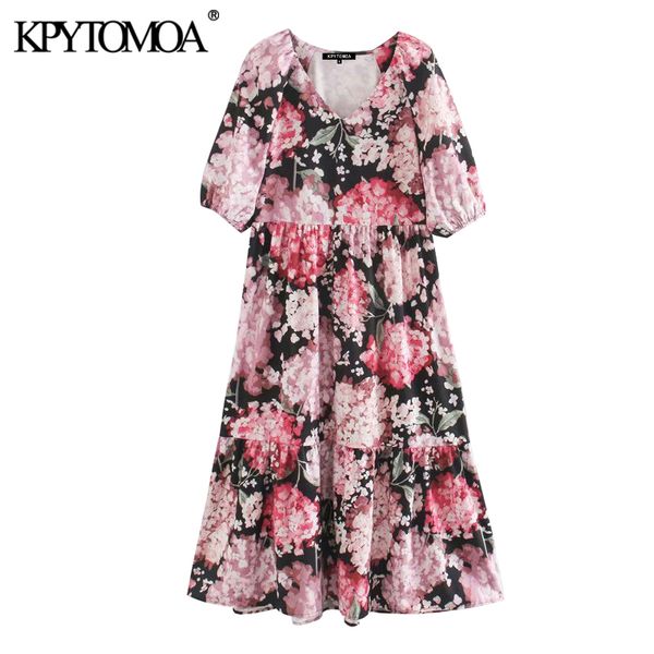 women chic fashion floral print pleated midi dress vintage v neck puff sleeve female dresses vestidos mujer 210416, Black;gray
women chic fashion floral print pleated midi dress vintage v neck puff sleeve female dresses vestidos mujer 210416, Black;gray