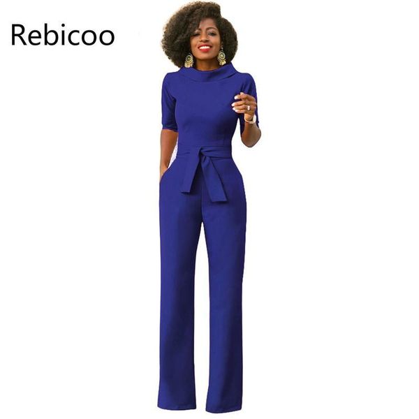 women's jumpsuits & rompers solid stand collar half sleeve casual with sashes office lady one piece wide leg pants women overalls, Black;white
women's jumpsuits & rompers solid stand collar half sleeve casual with sashes office lady one piece wide leg pants women overalls, Black;white