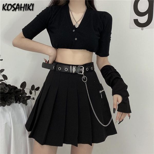skirts kosahiki black gothic mini skirt with belt chain pleated high street fashion punk crop lady zipper saia sashes mujer
skirts kosahiki black gothic mini skirt with belt chain pleated high street fashion punk crop lady zipper saia sashes mujer