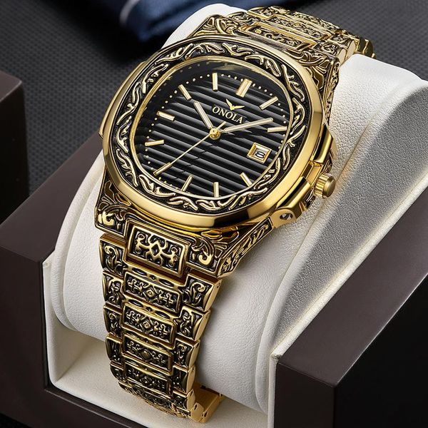 wristwatches 2021 whatch golden quartz watch men luxury watches relogio masculino gold bracelet wrist steel female male clock, Slivery;brown
wristwatches 2021 whatch golden quartz watch men luxury watches relogio masculino gold bracelet wrist steel female male clock, Slivery;brown