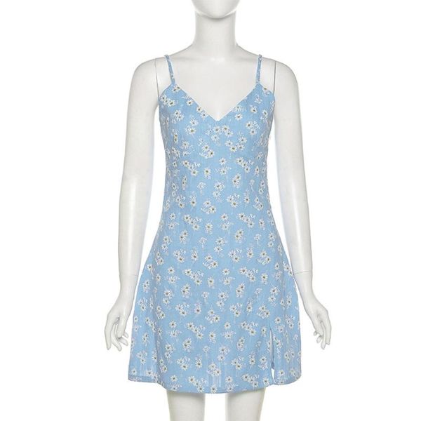 casual dresses women summer sleeveless v-neck split slim mini dress boho little daisy floral print spaghetti strap backless beach sling, Black;gray
casual dresses women summer sleeveless v-neck split slim mini dress boho little daisy floral print spaghetti strap backless beach sling, Black;gray