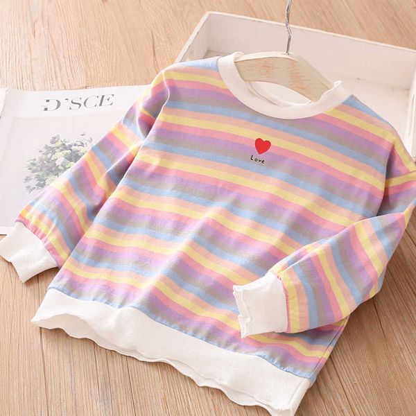 spring autumn casual 3 4 6 8 10 12 years 90-150cm cute children cotton colorful striped sweatshirt for kids baby girls 210529, Black
spring autumn casual 3 4 6 8 10 12 years 90-150cm cute children cotton colorful striped sweatshirt for kids baby girls 210529, Black