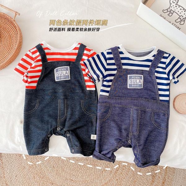 jumpsuits 2021 brand baby boys summer wear,fake 2pcs gentleman rompers short sleeve infant toddlers body clothes borns clothing, Blue
jumpsuits 2021 brand baby boys summer wear,fake 2pcs gentleman rompers short sleeve infant toddlers body clothes borns clothing, Blue