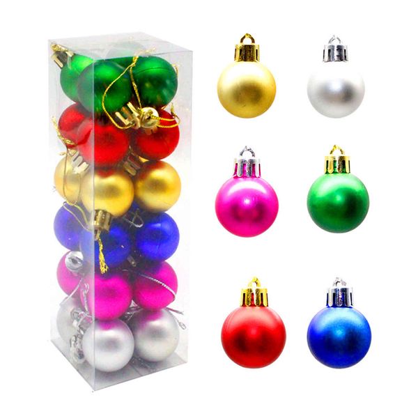 barreled matte christmas ball set 3cm24 electroplated plastic colored ball decorative pendant
barreled matte christmas ball set 3cm24 electroplated plastic colored ball decorative pendant