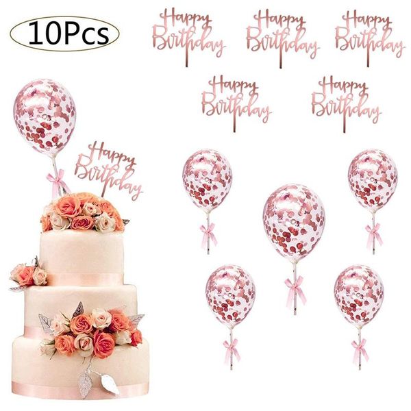 10pcs/bag happy birthday cake er gold rose balloon ers baby shower kids party favors decorations other festive & supplies
10pcs/bag happy birthday cake er gold rose balloon ers baby shower kids party favors decorations other festive & supplies