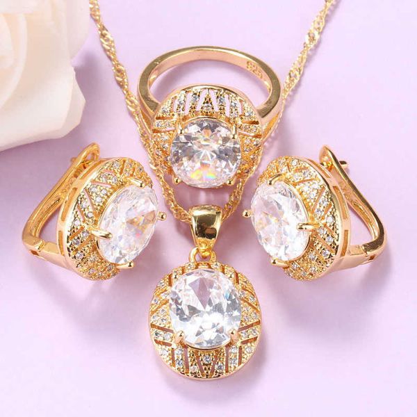 african wedding accessories women gold yellow big jewelry sets white cubic zirconia necklace and earrings dubai trendy jewelry h1022, Silver
african wedding accessories women gold yellow big jewelry sets white cubic zirconia necklace and earrings dubai trendy jewelry h1022, Silver