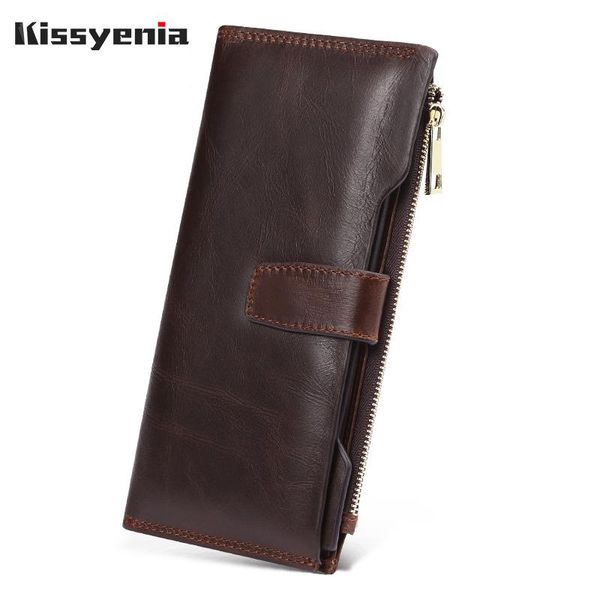 wallets kissyenia 100% genuine leather men purse long money clip vintage england style card organizer formal business cash clutch 1109, Red;black
wallets kissyenia 100% genuine leather men purse long money clip vintage england style card organizer formal business cash clutch 1109, Red;black
