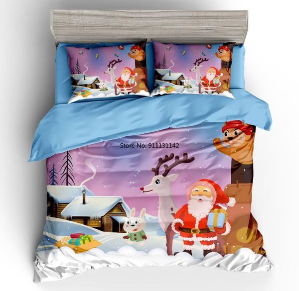 bedding sets cute 3d santa claus digital print set cartoon white snowman for children christmas gift home textile
bedding sets cute 3d santa claus digital print set cartoon white snowman for children christmas gift home textile