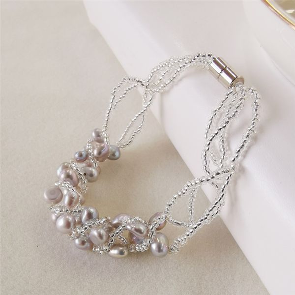 5-6mm natural freshwater pearl bracelet handmade pearl bracelets for women, Golden;silver
5-6mm natural freshwater pearl bracelet handmade pearl bracelets for women, Golden;silver
