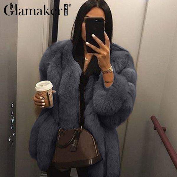 glamaker faux fur o-neck luxurious furry outwear fashion winter autumn warm cardigan women fake fur jacket coat new style 210414, Black
glamaker faux fur o-neck luxurious furry outwear fashion winter autumn warm cardigan women fake fur jacket coat new style 210414, Black