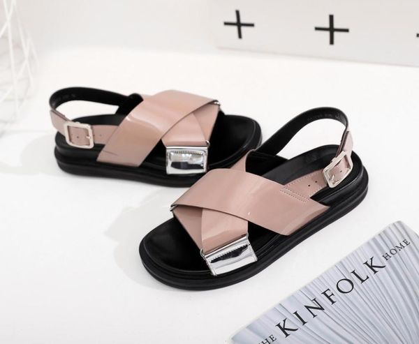 thick sole women sandals summer genuine leather cross-strap shoes korean style platform walking slipper for girl ins pink, Black
thick sole women sandals summer genuine leather cross-strap shoes korean style platform walking slipper for girl ins pink, Black