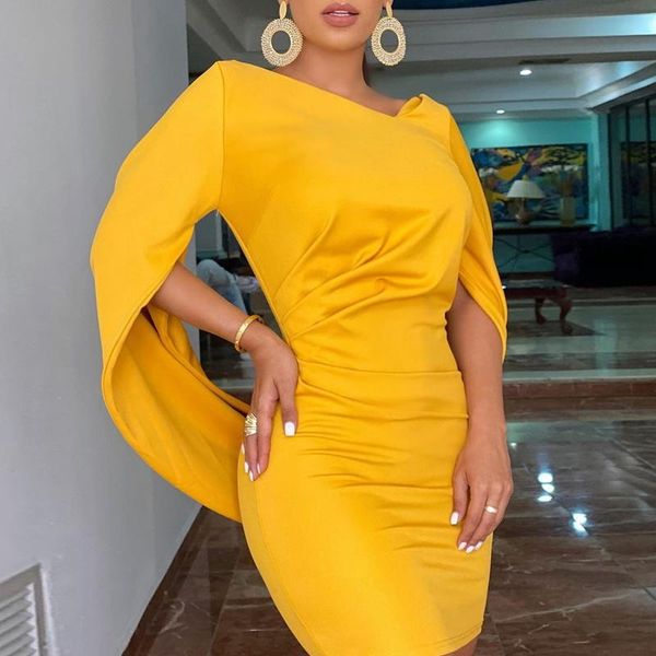 casual dresses omilka cloak cape sleeve draped dress 2021 autumn women v neck bodycon bandage club party solid elegant office lady mini, Black;gray
casual dresses omilka cloak cape sleeve draped dress 2021 autumn women v neck bodycon bandage club party solid elegant office lady mini, Black;gray