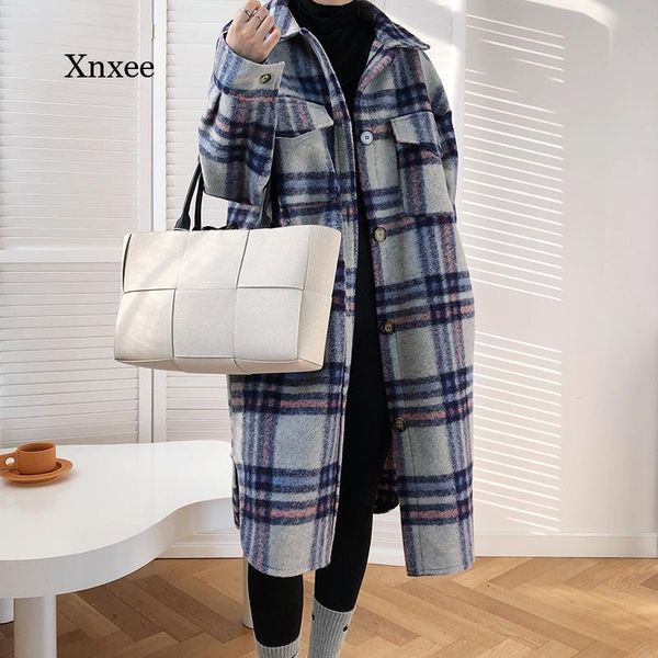 women's wool & blends british style plaid print long woolen coats women winter female retro warm thick jacket outercoats outwear, Black
women's wool & blends british style plaid print long woolen coats women winter female retro warm thick jacket outercoats outwear, Black