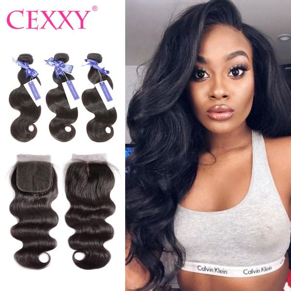 human hair bulks cexxy peruvian bundles with closure body wave weave 100% remy extension 4*4 lace, Black
human hair bulks cexxy peruvian bundles with closure body wave weave 100% remy extension 4*4 lace, Black