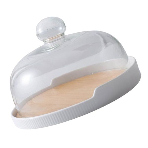 dishes & plates 1 set of household cake plate with cover rotating dessert tray glass
dishes & plates 1 set of household cake plate with cover rotating dessert tray glass