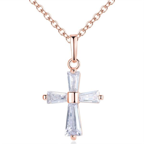 rose gold color cross pendant necklace for woman crystal pendant cubic zirconia long necklaces bijoux jewelry wholesale, Silver
rose gold color cross pendant necklace for woman crystal pendant cubic zirconia long necklaces bijoux jewelry wholesale, Silver