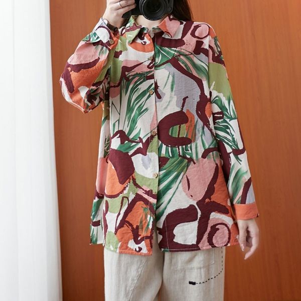 oversized women cotton long sleeve shirts new arrival spring korean style vintage print loose female casual s3019 210412, White
oversized women cotton long sleeve shirts new arrival spring korean style vintage print loose female casual s3019 210412, White