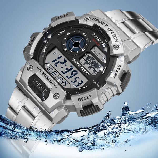 wristwatches synoke stainless steel military sport watches 2021 electronic men luxury male clock waterproof led digital watch, Slivery;brown
wristwatches synoke stainless steel military sport watches 2021 electronic men luxury male clock waterproof led digital watch, Slivery;brown