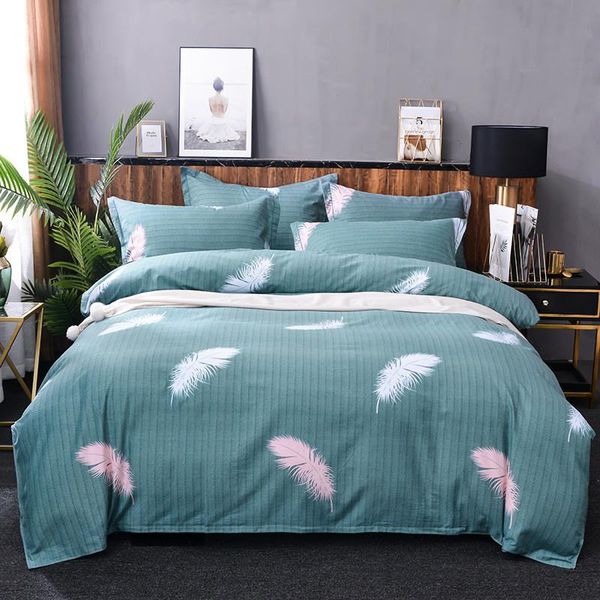 bedding sets michiko modern simple twill four piece set of pure cotton seasons