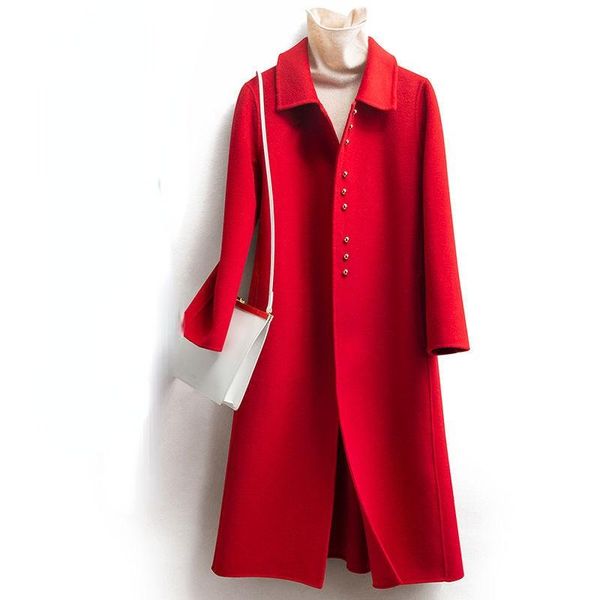 women's wool & blends woman casual warm jackets female long sleeve autumn winter coat ladies fashion single-breasted overcoat a422, Black
women's wool & blends woman casual warm jackets female long sleeve autumn winter coat ladies fashion single-breasted overcoat a422, Black
