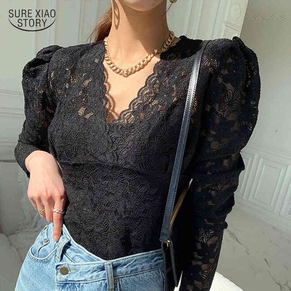 see through puff chic shirt blusas mujer lace blouse vintage deep v-neck long sleeve women shirts 13470 210415, White
see through puff chic shirt blusas mujer lace blouse vintage deep v-neck long sleeve women shirts 13470 210415, White