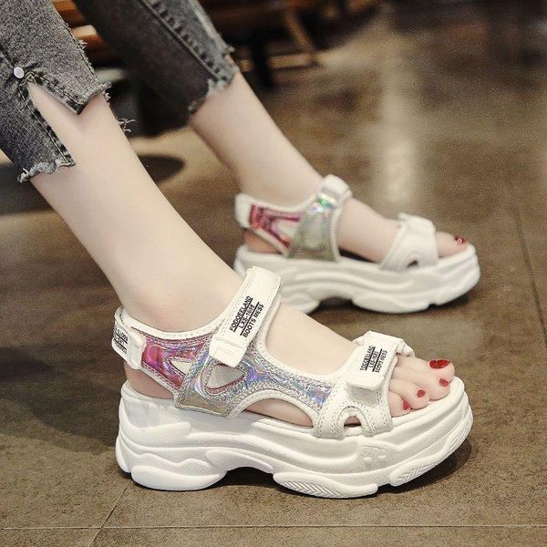 2021summer thick bottom female sport sandals hollow out open toe platform shoes women wedge casual ladies beach, Black
2021summer thick bottom female sport sandals hollow out open toe platform shoes women wedge casual ladies beach, Black