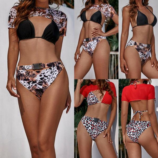 women's swimwear 3pcs short sleeve mesh bikini bathing suit brazilian beach set, White;black
women's swimwear 3pcs short sleeve mesh bikini bathing suit brazilian beach set, White;black