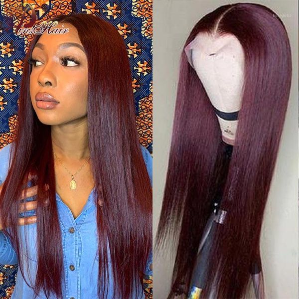red burgundy colored straight human hair lace front wigs 180% density hd transparent wig remy brazilian part for women1, Black;brown
red burgundy colored straight human hair lace front wigs 180% density hd transparent wig remy brazilian part for women1, Black;brown